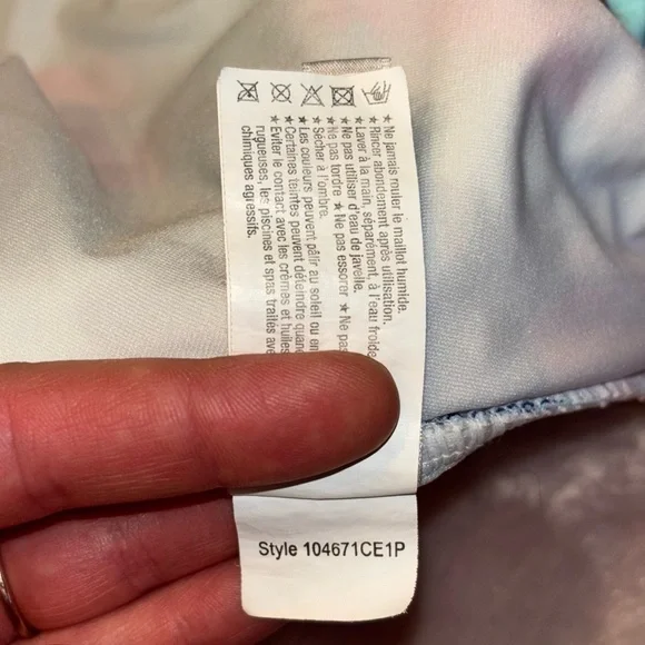 Seafolly Blue and Orange One Piece Swimwear - Picture 8 of 8